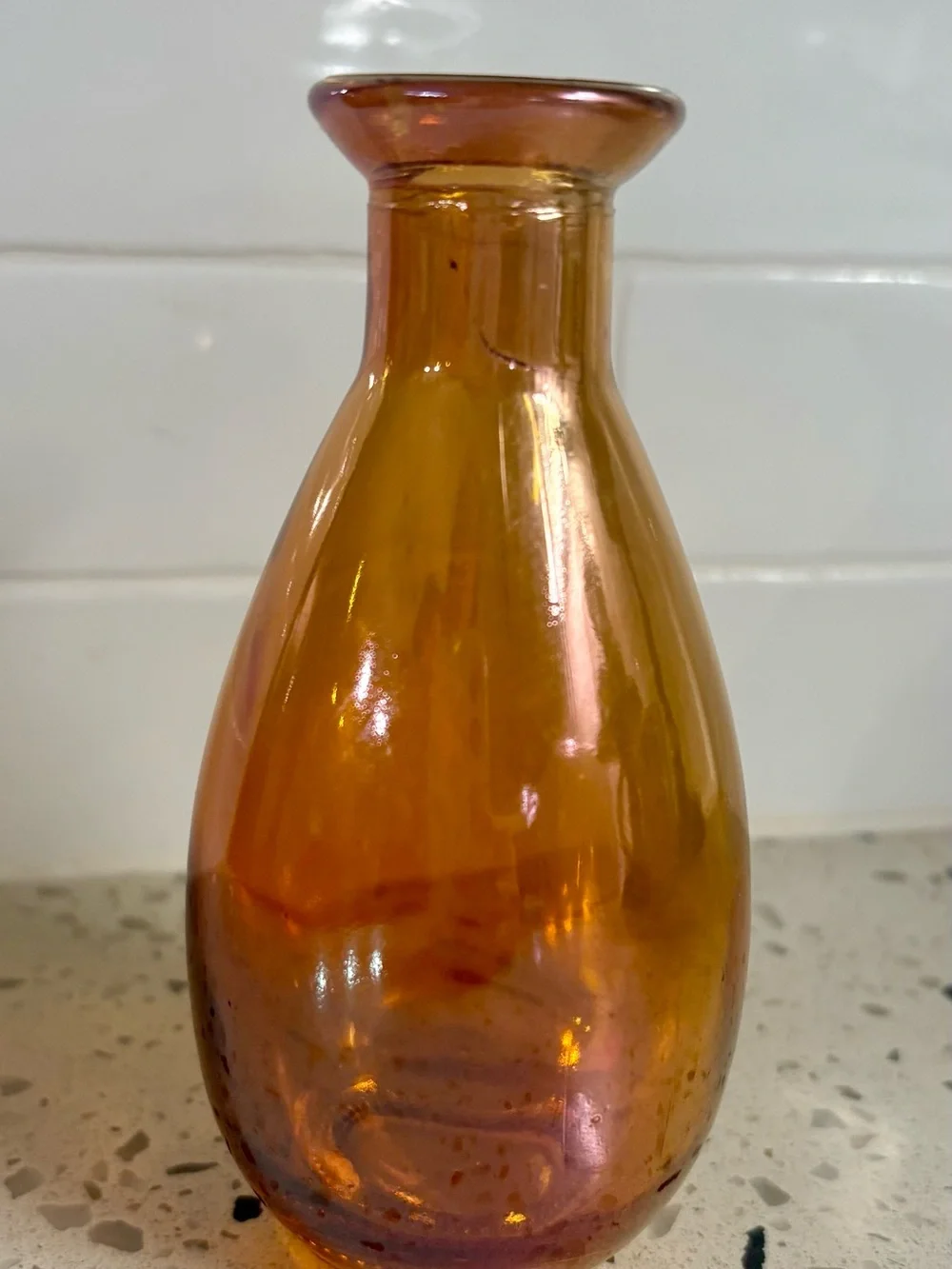 Carnival Glass‎ Amber Bud Vase 5